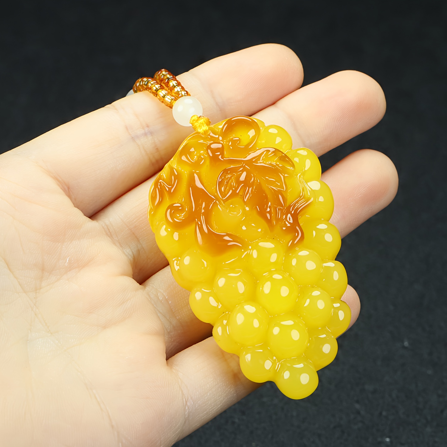 Multi-Fortune Grape Pendant Unisex Sweater Chain